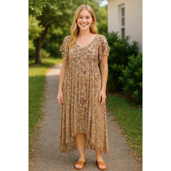 Sundance Boho Floral Dress - Size 16 - Picture 1 of 10